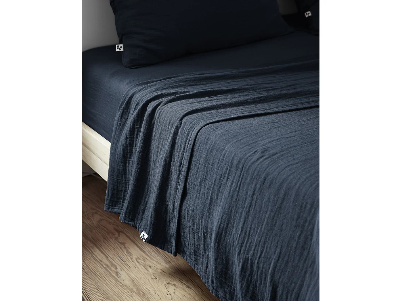 Drap plat 270 x 300 cm GAÏA Minuit