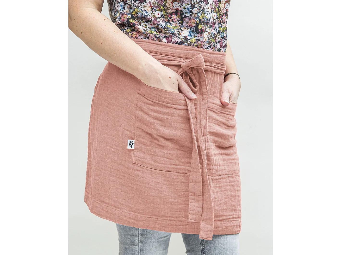 Tablier 45 x 80 cm GAÏA Rose pêche