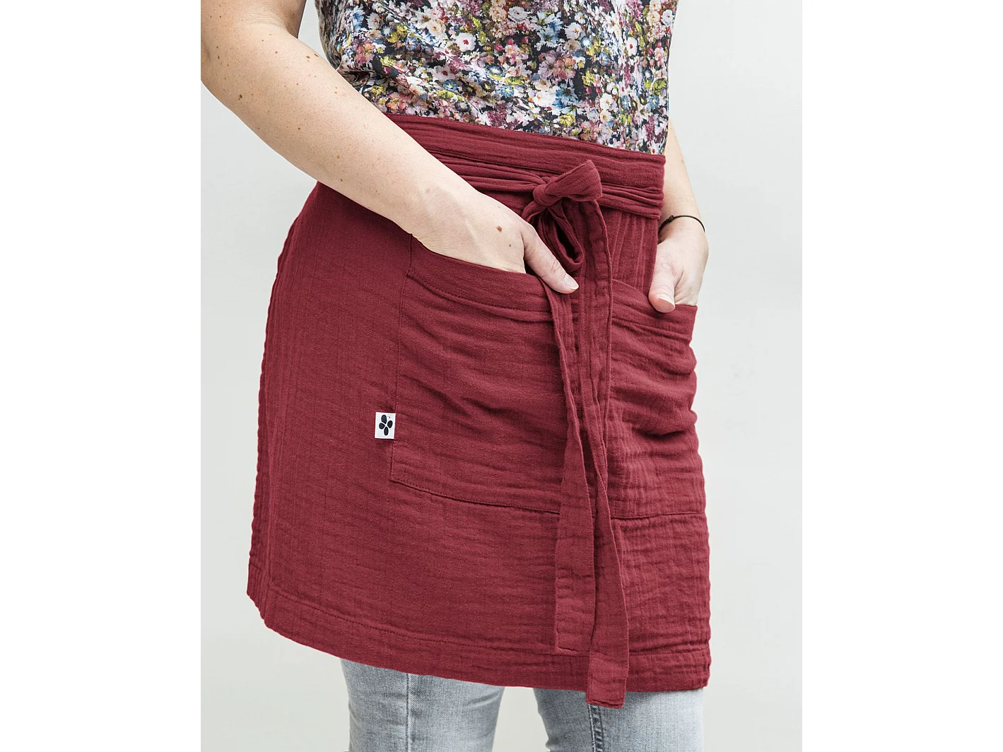 Tablier 45 x 80 cm GAÏA Lie de vin