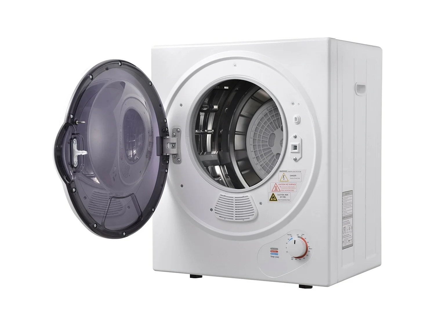 Sèche-linge hublot 2,5kg - chauffage en céramique PTC - avec protection de surchauffe - max 65 °C - accrochable au mur
