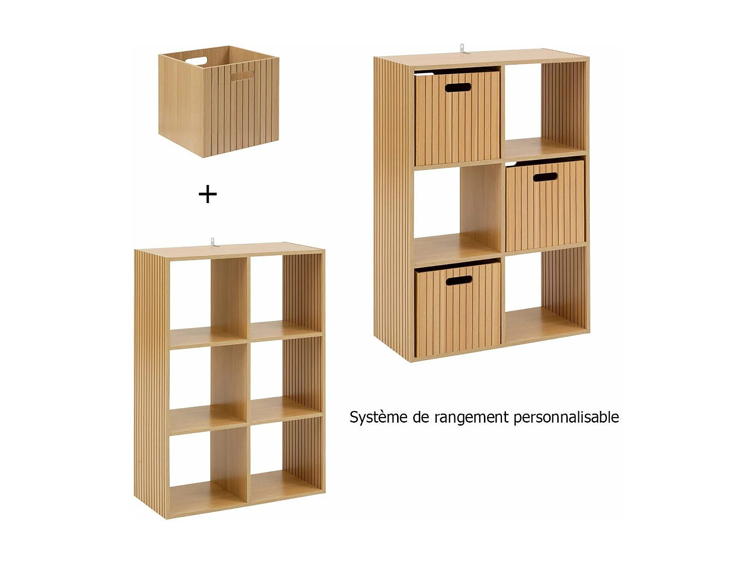 Boîte de Rangement "Tasso" 30x30cm Naturel