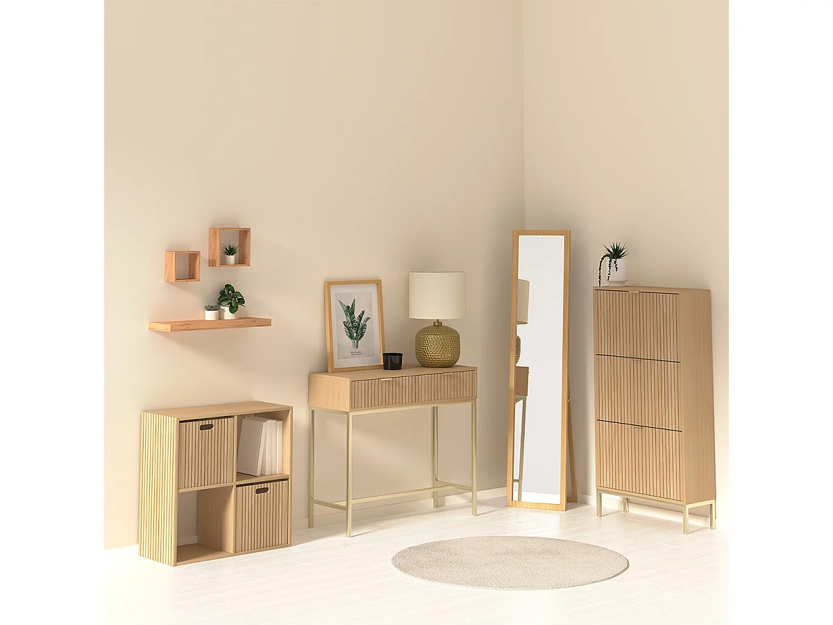 Boîte de Rangement "Tasso" 30x30cm Naturel