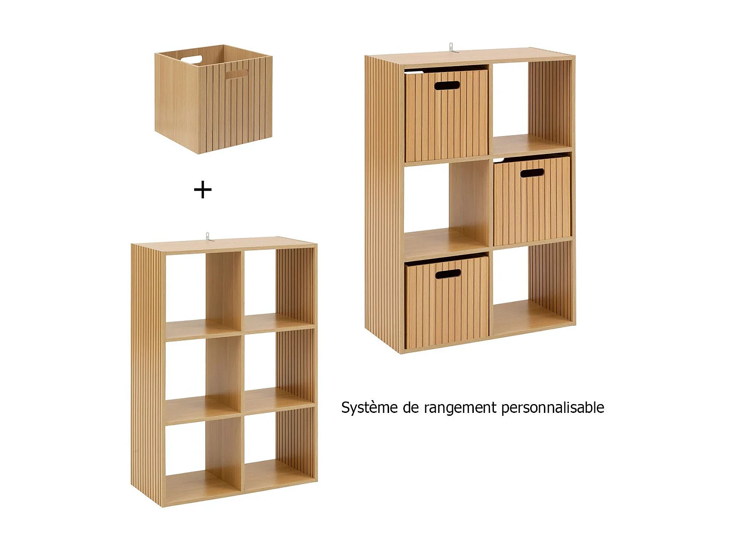 Boîte de Rangement "Tasso" 30x30cm Naturel