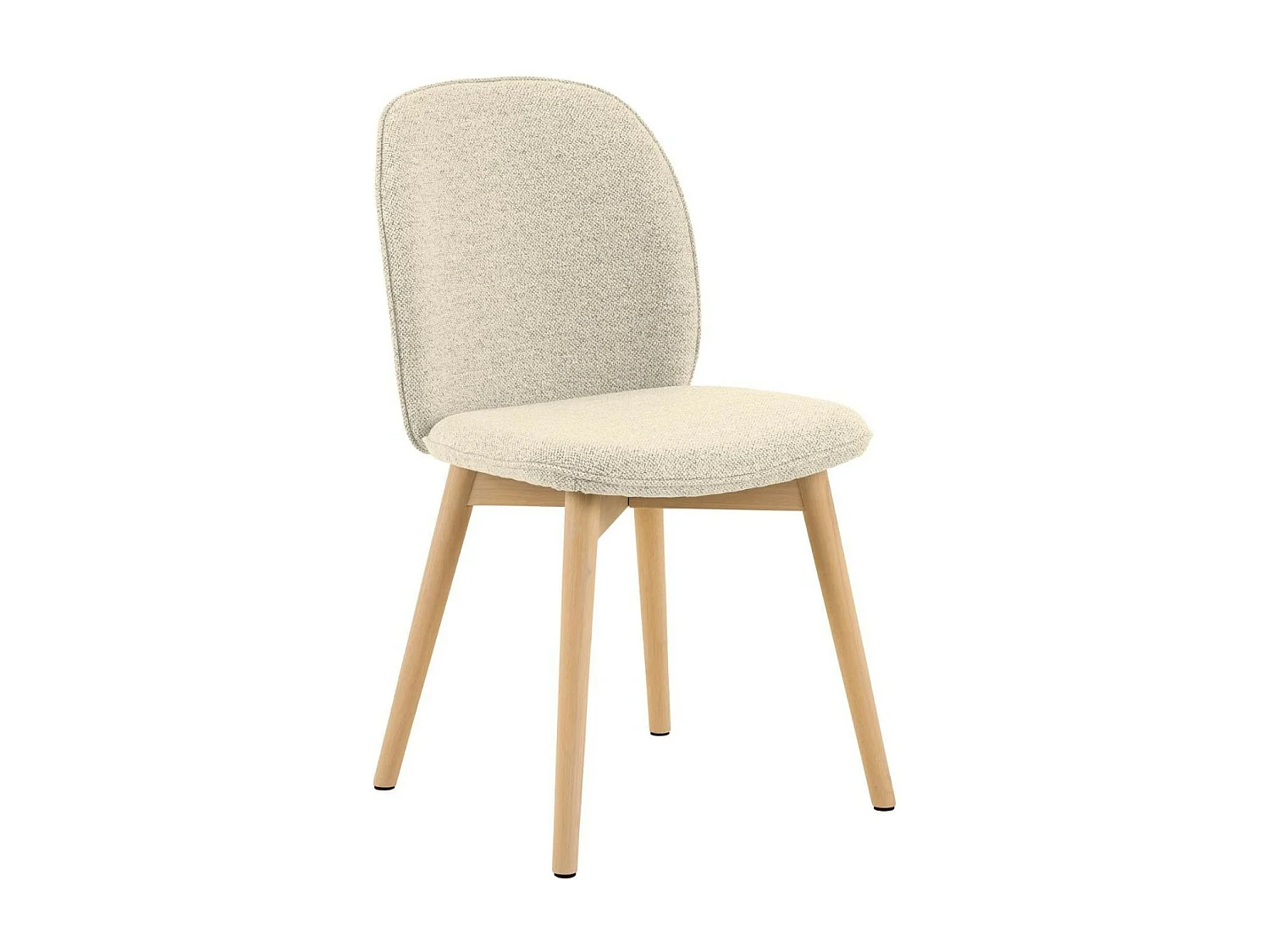 Chaises scandinaves en tissu bouclette (lot de 2) - ALIX
