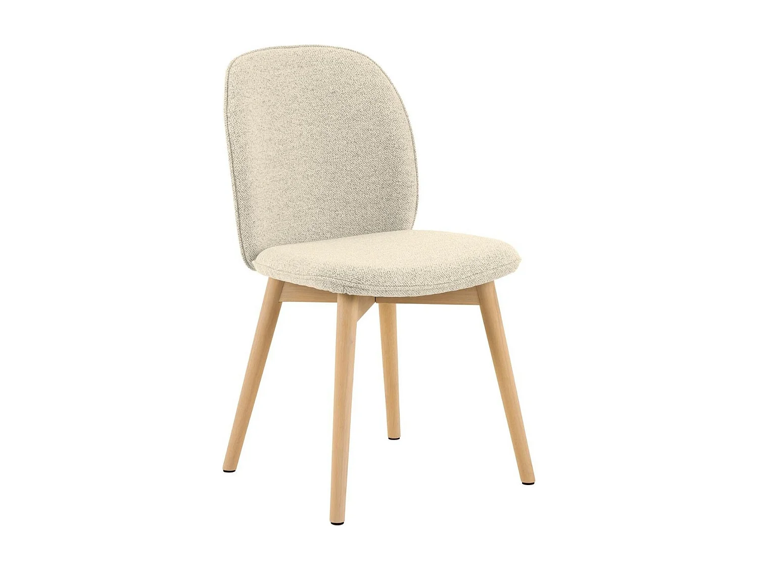 Chaises scandinaves en tissu bouclette (lot de 2) - ALIX