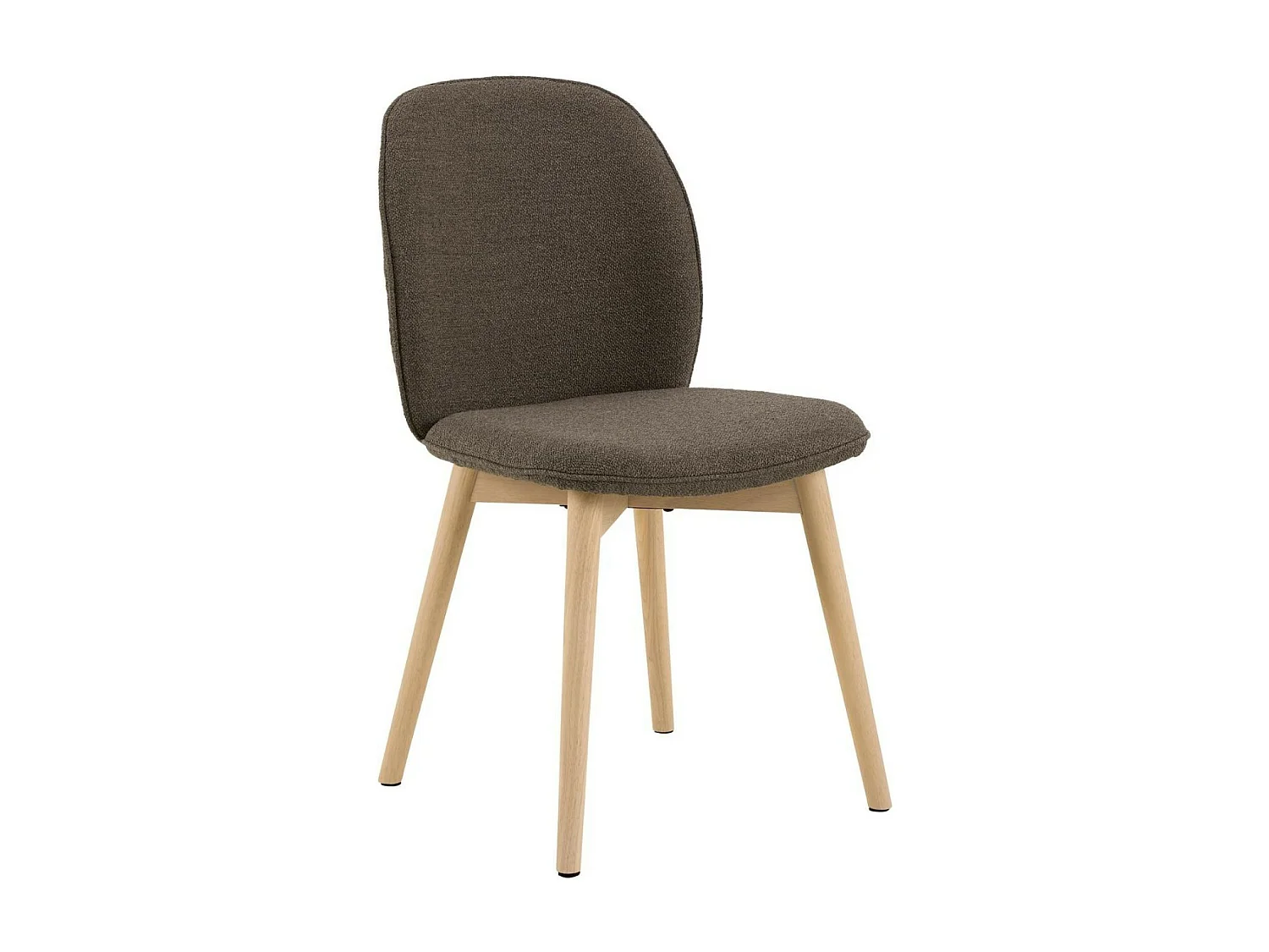 Chaises scandinaves en tissu bouclette (lot de 2) - ALIX