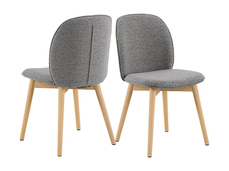 Chaises scandinaves en tissu bouclette (lot de 2) - ALIX