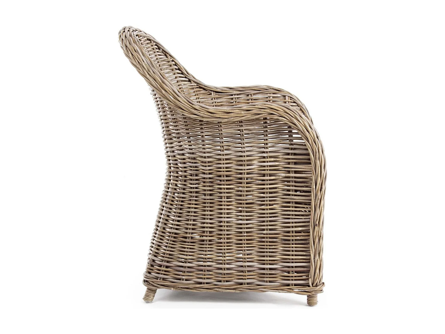 Fauteuil en rotin naturel et coussin en coton - SAINT TROPEZ