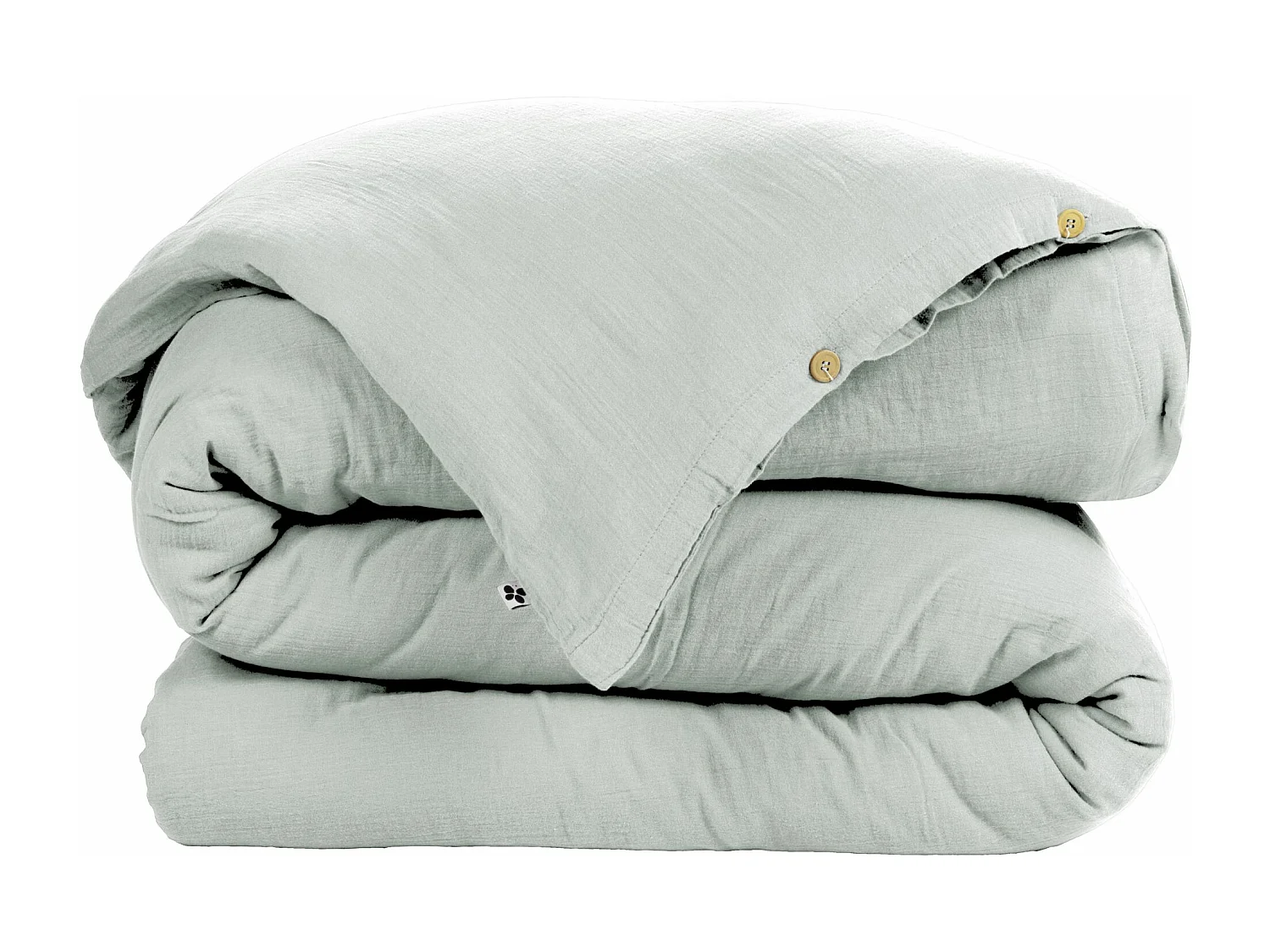 Housse de couette double gaze de coton eucalyptus 140x200 cm