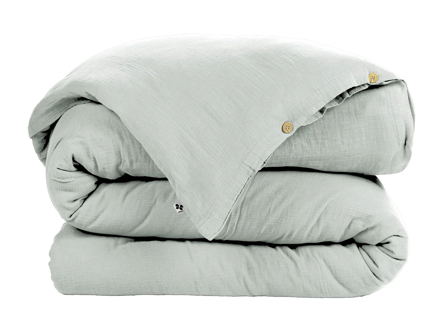 Housse de couette double gaze de coton eucalyptus 240x220 cm