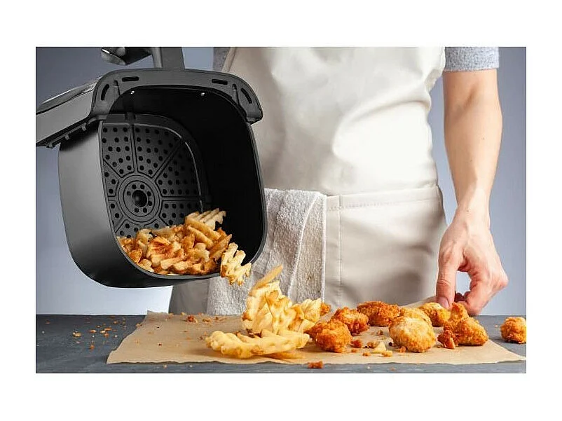 Friteuse sans huile – ARTHUR MARTIN - Airfryer 5 L- 1400 W - Ecran tactile - 7 pré-réglages de cuisson - Noir
