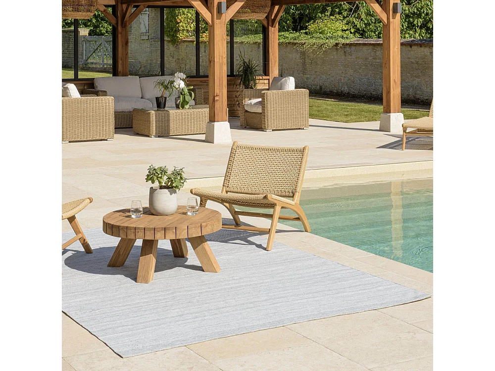 QUENTIN - Tapis d'extérieur rectangulaire 160x230cm gris