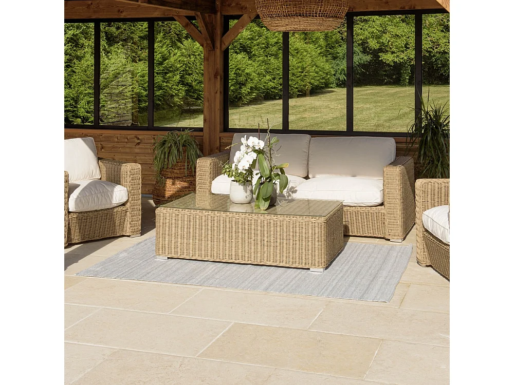 QUENTIN - Tapis d'extérieur rectangulaire 160x230cm gris