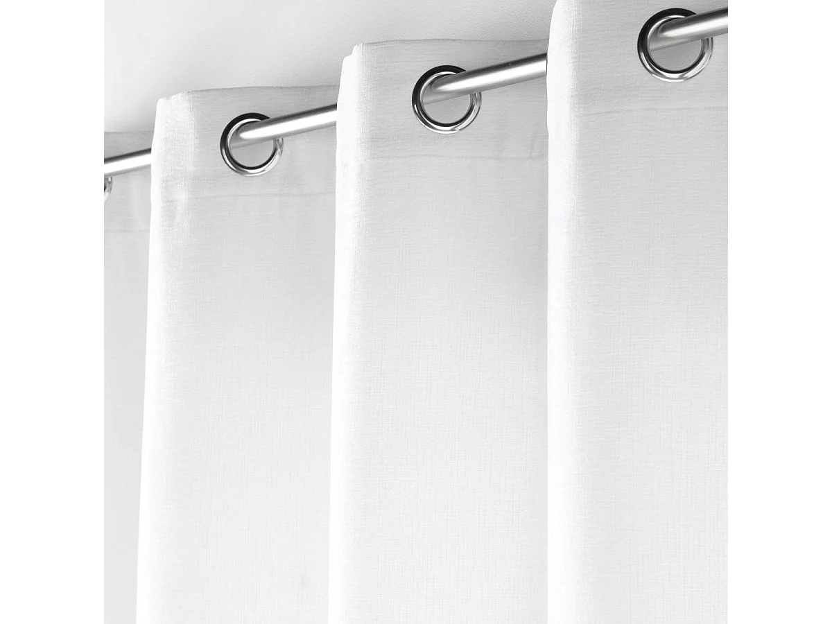 Rideau à Œillets en Velours "Verra" 140x260cm Blanc