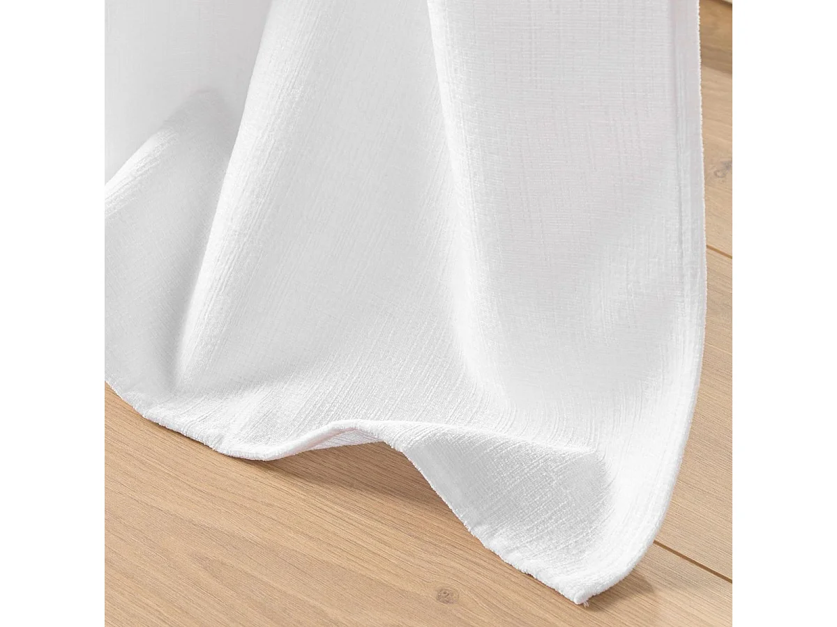 Rideau à Œillets en Velours "Verra" 140x260cm Blanc