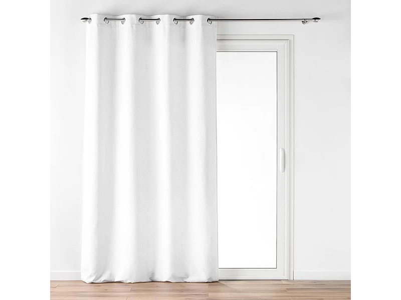 Rideau à Œillets en Velours "Verra" 140x260cm Blanc