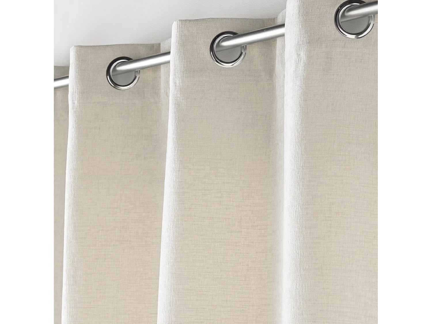 Rideau à Œillets en Velours "Verra" 140x260cm Lin