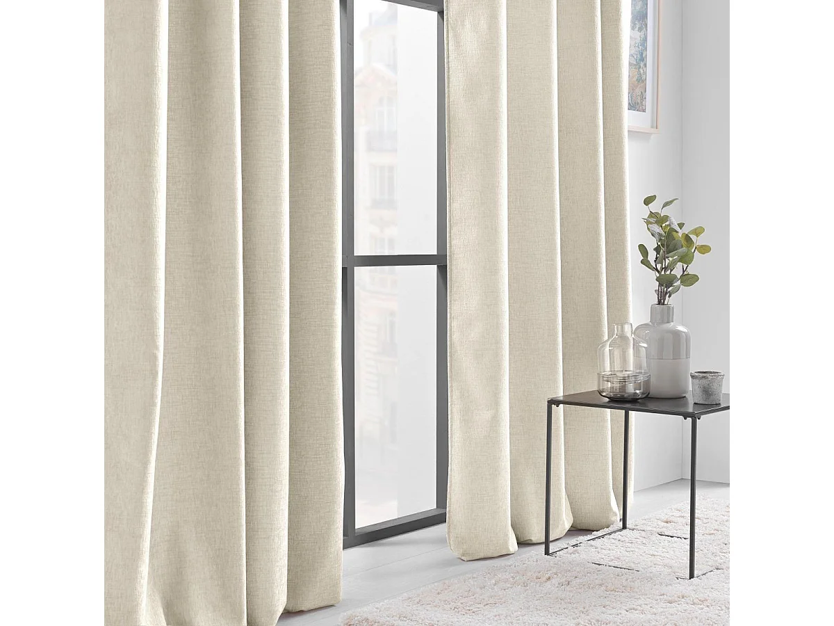 Rideau à Œillets en Velours "Verra" 140x260cm Lin