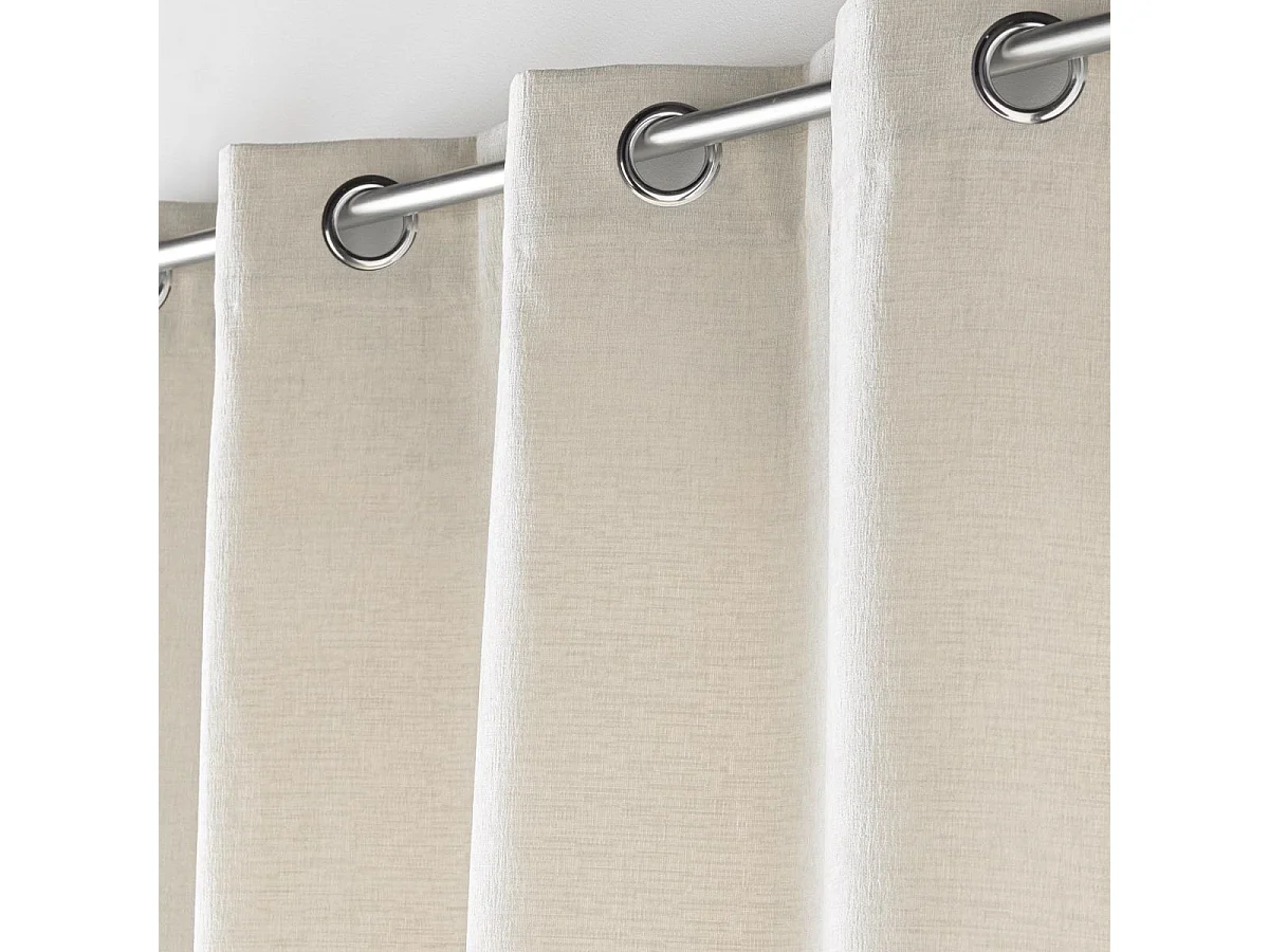 Rideau à Œillets en Velours "Verra" 140x260cm Lin