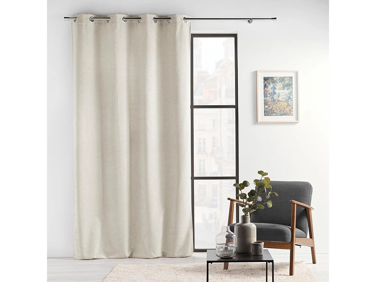 Rideau à Œillets en Velours "Verra" 140x260cm Lin