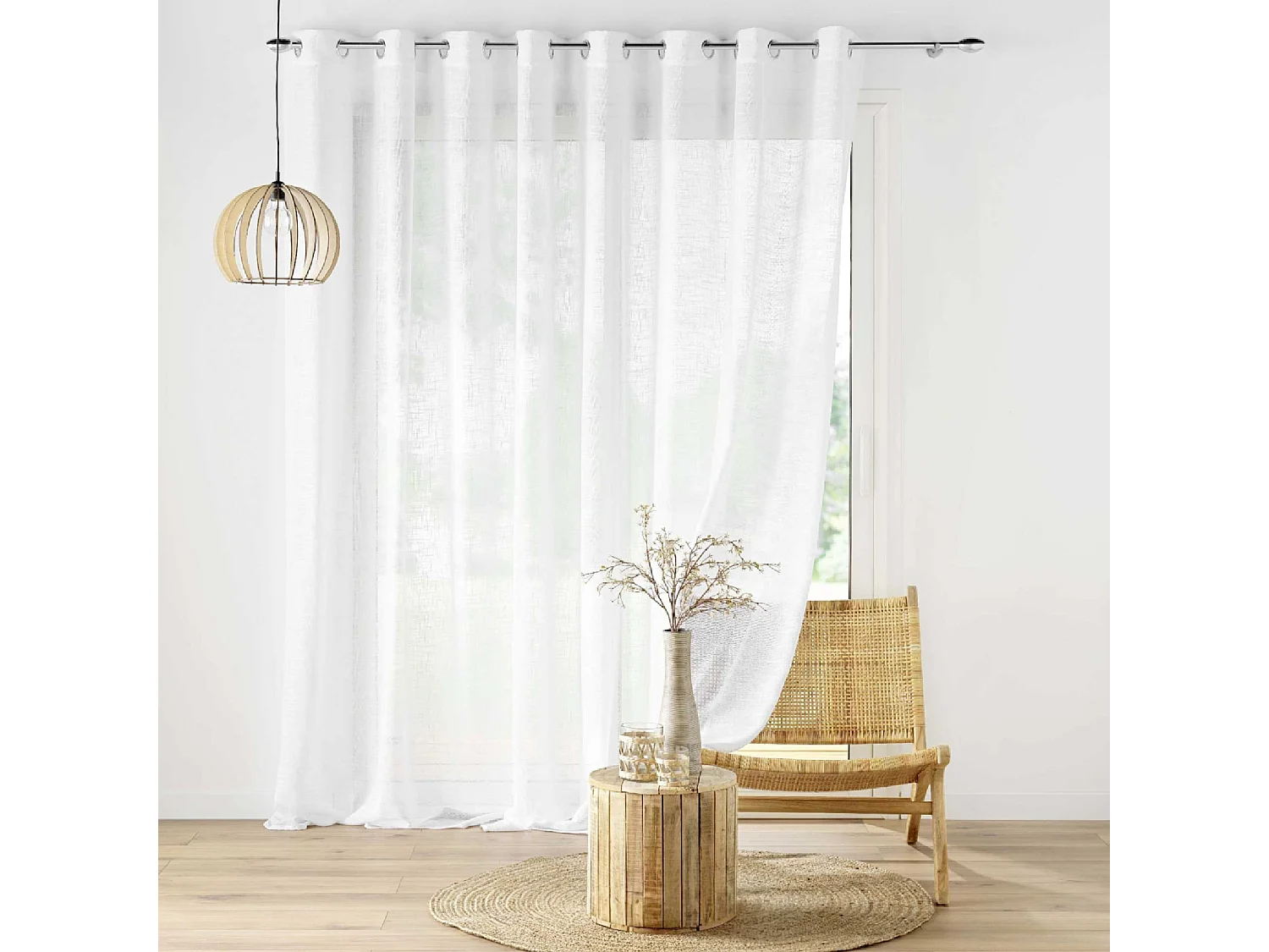 Rideau Voilage "Haltona" 300x240cm Blanc