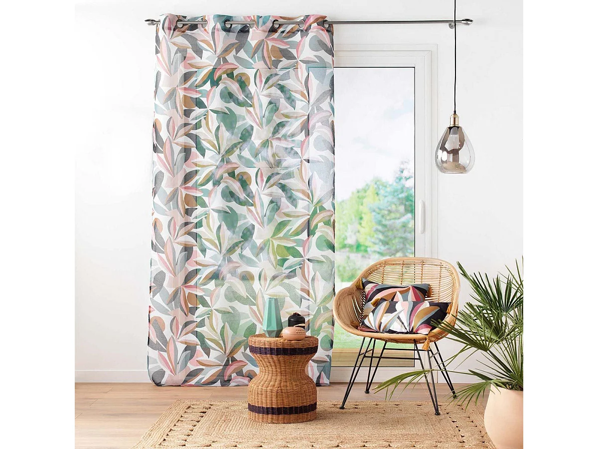 Rideau Voilage à Œillets "Lavinia" 140x240cm Multicolore