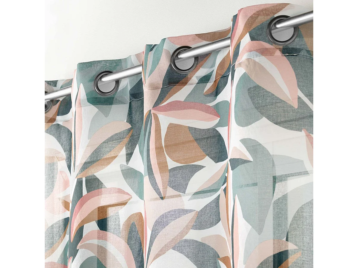 Rideau Voilage à Œillets "Lavinia" 140x240cm Multicolore