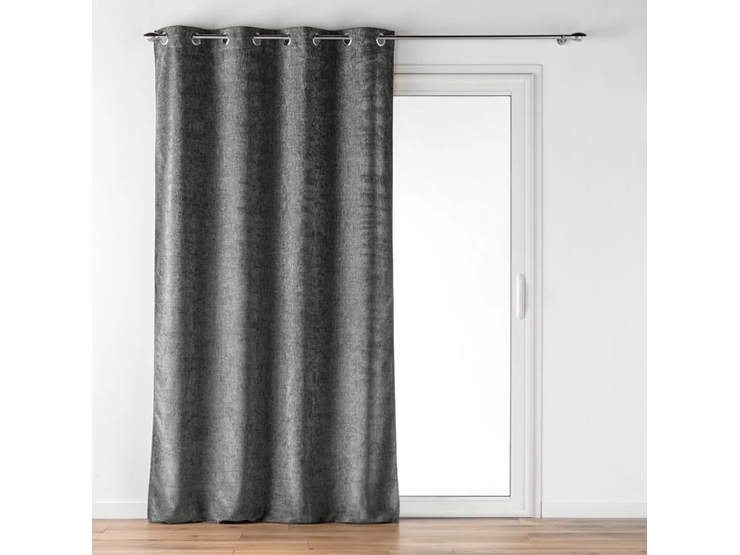 Rideau à Œillets en Velours "Verra" 140x260cm Anthracite