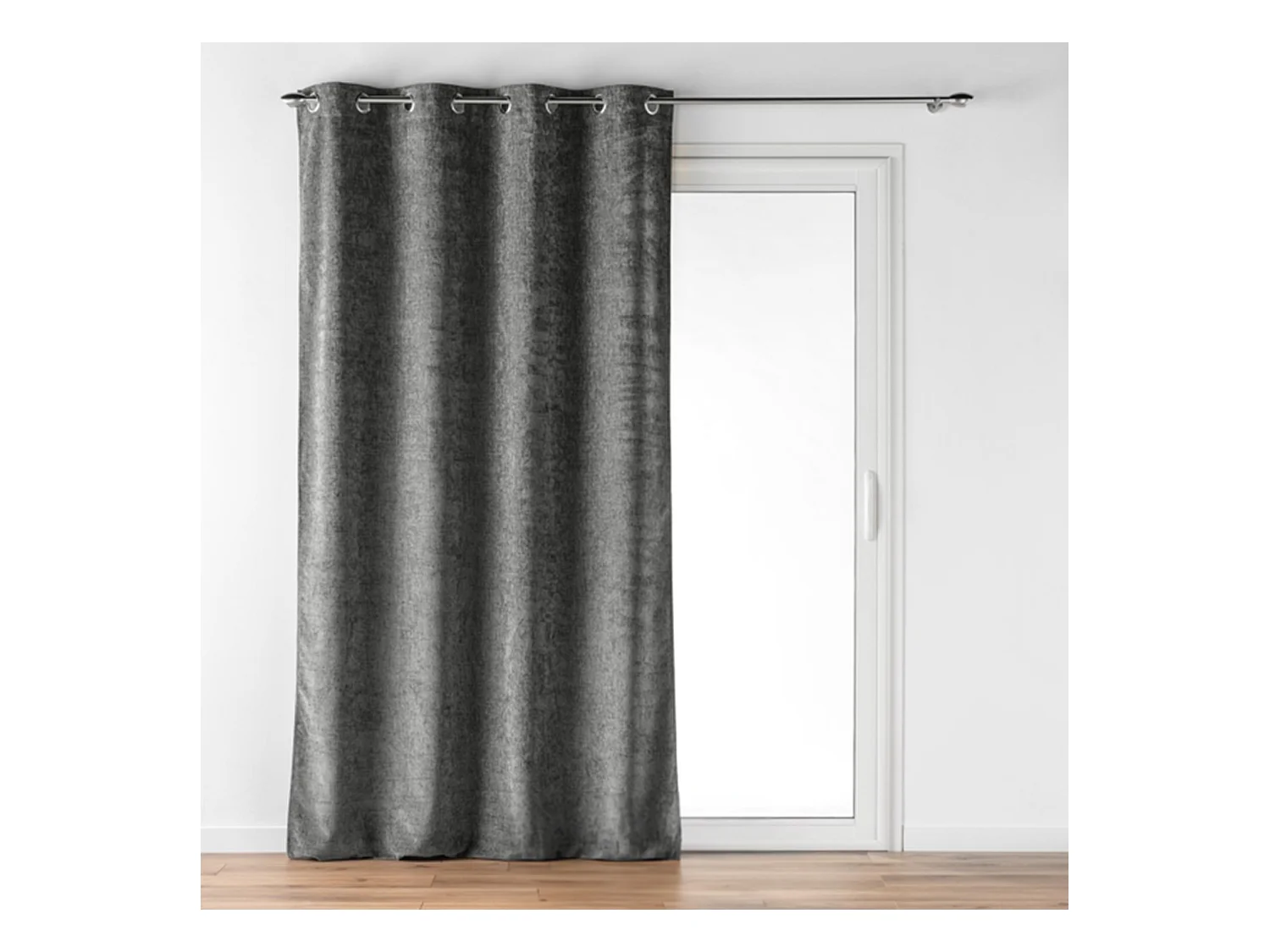 Rideau à Œillets en Velours "Verra" 140x260cm Anthracite