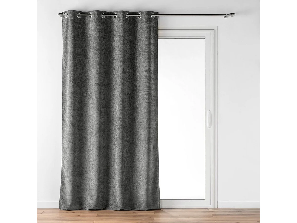 Rideau à Œillets en Velours "Verra" 140x260cm Anthracite