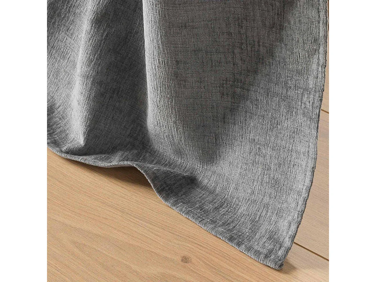 Rideau à Œillets en Velours "Verra" 140x260cm Anthracite