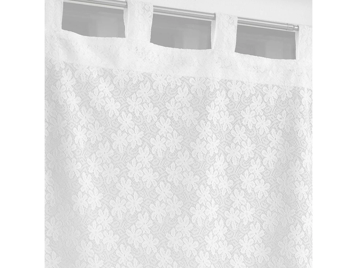 Paire de Voilages Maille "Fanny" 60x90cm Blanc