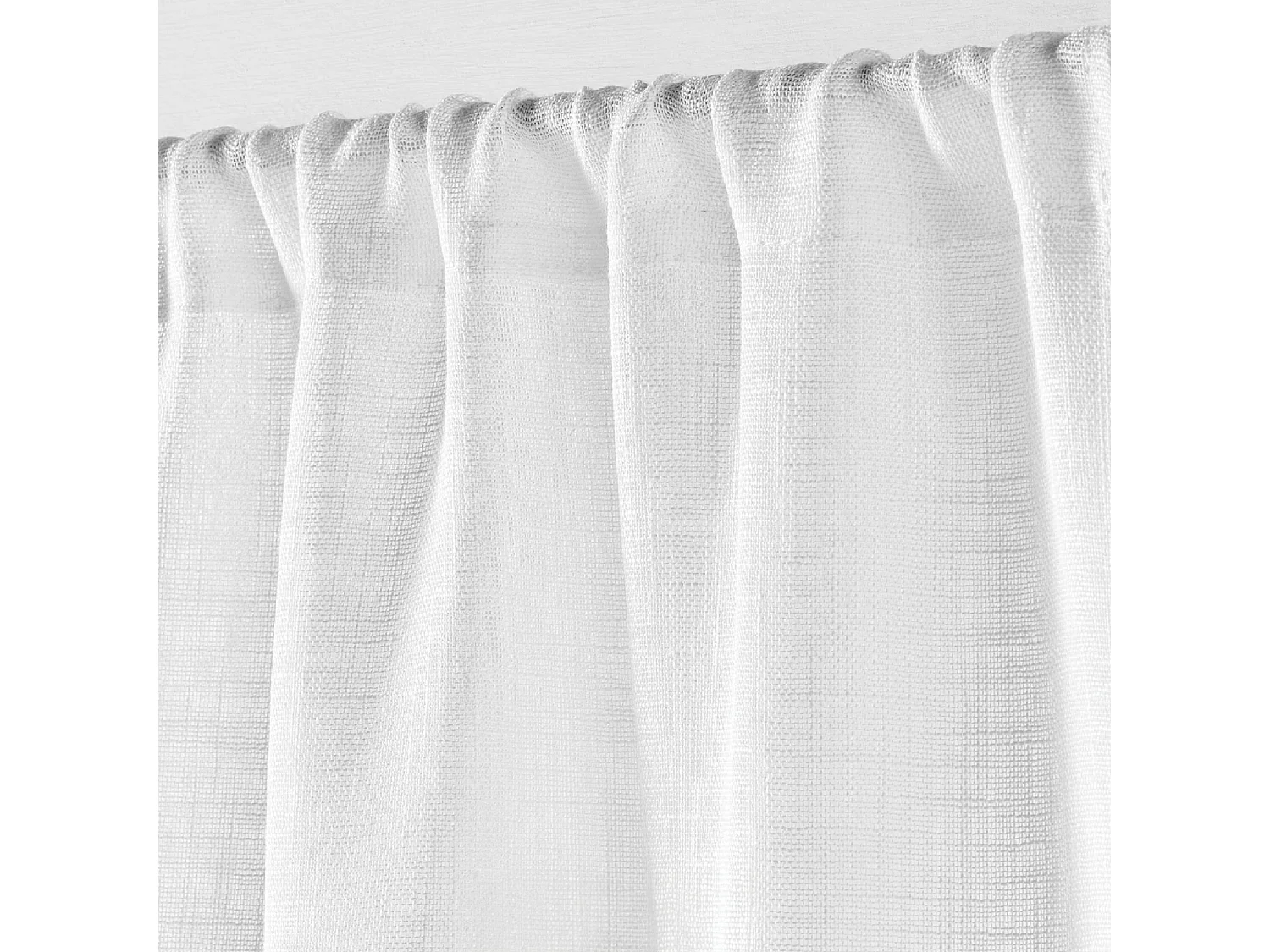 Paire de Voilage Passe-Tringle "Haltona" 70x200cm Blanc