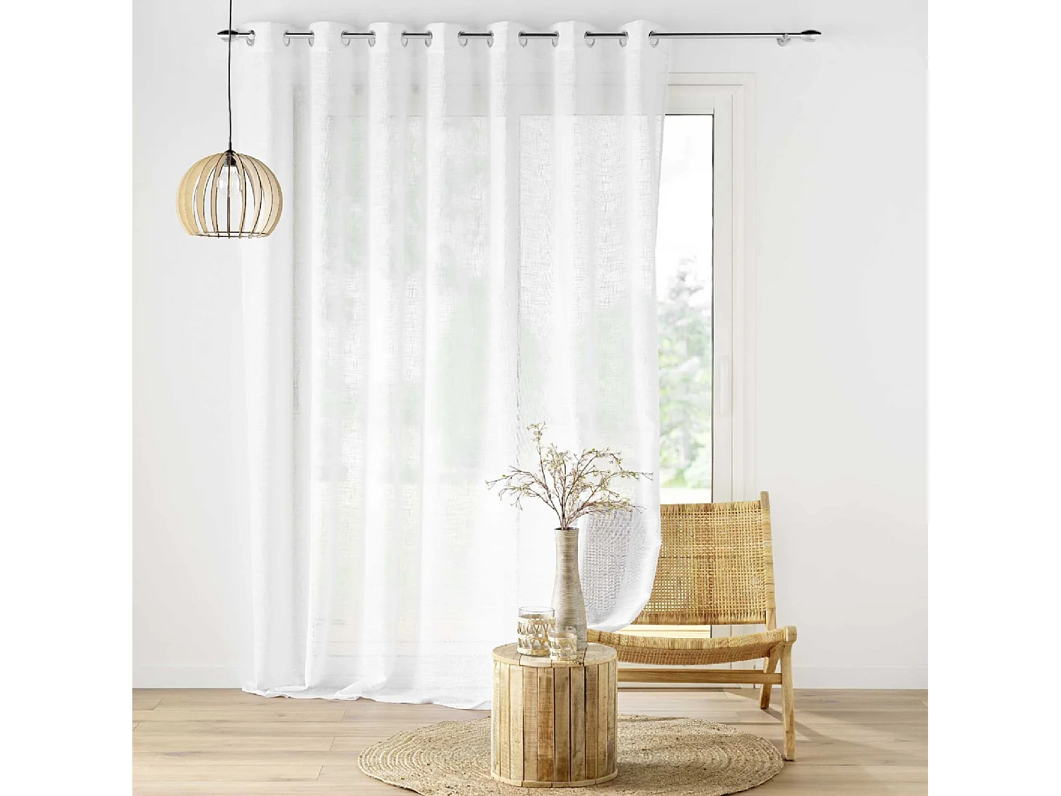 Rideau Voilage "Haltona" 240x240cm Blanc