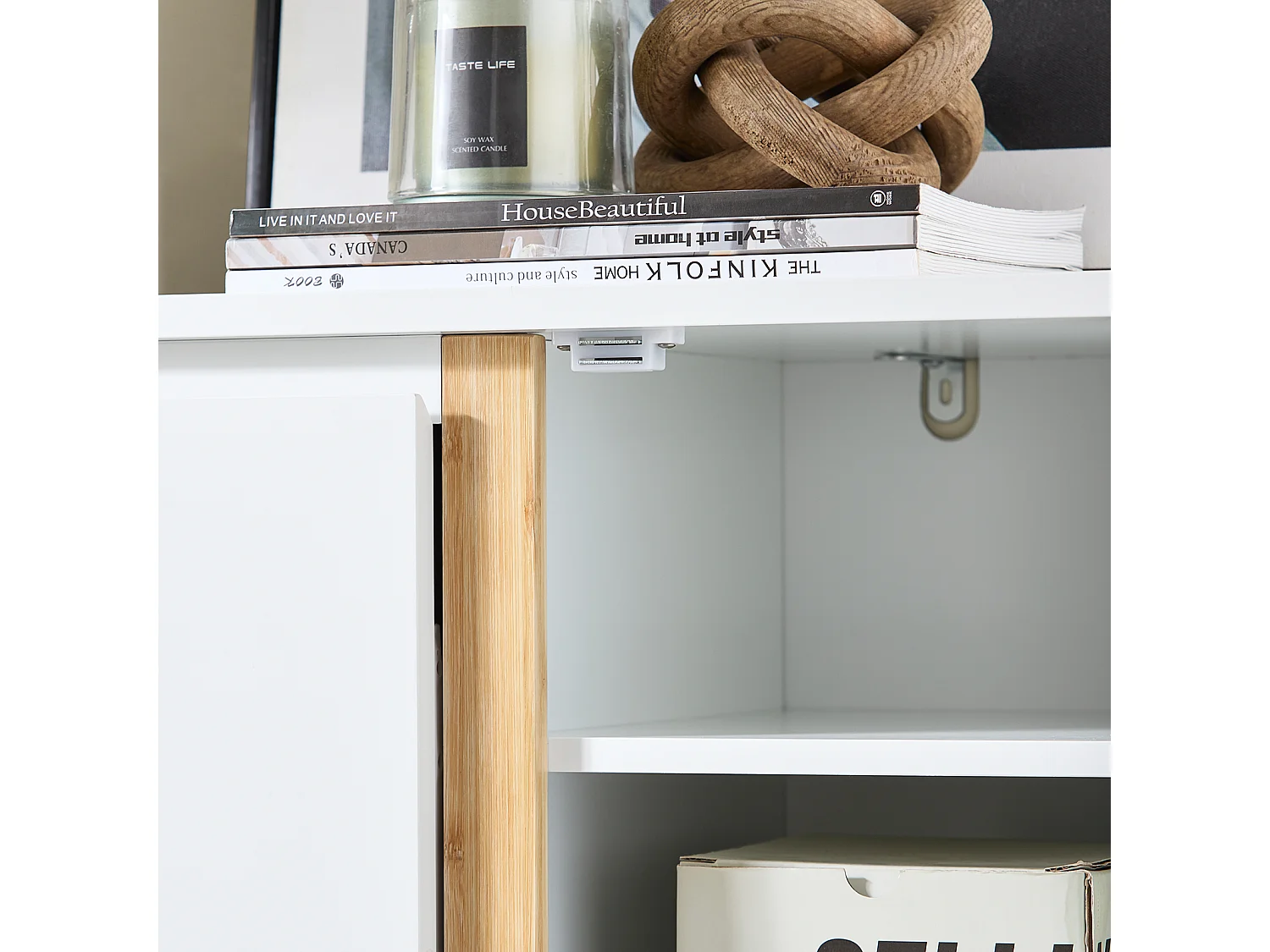 SoBuy Meuble à Chaussures avec 3 Abattants et 1 Porte, Armoire à Chaussures, Commode d'Entrée, Rangement pour Chaussures, FSR189-WN