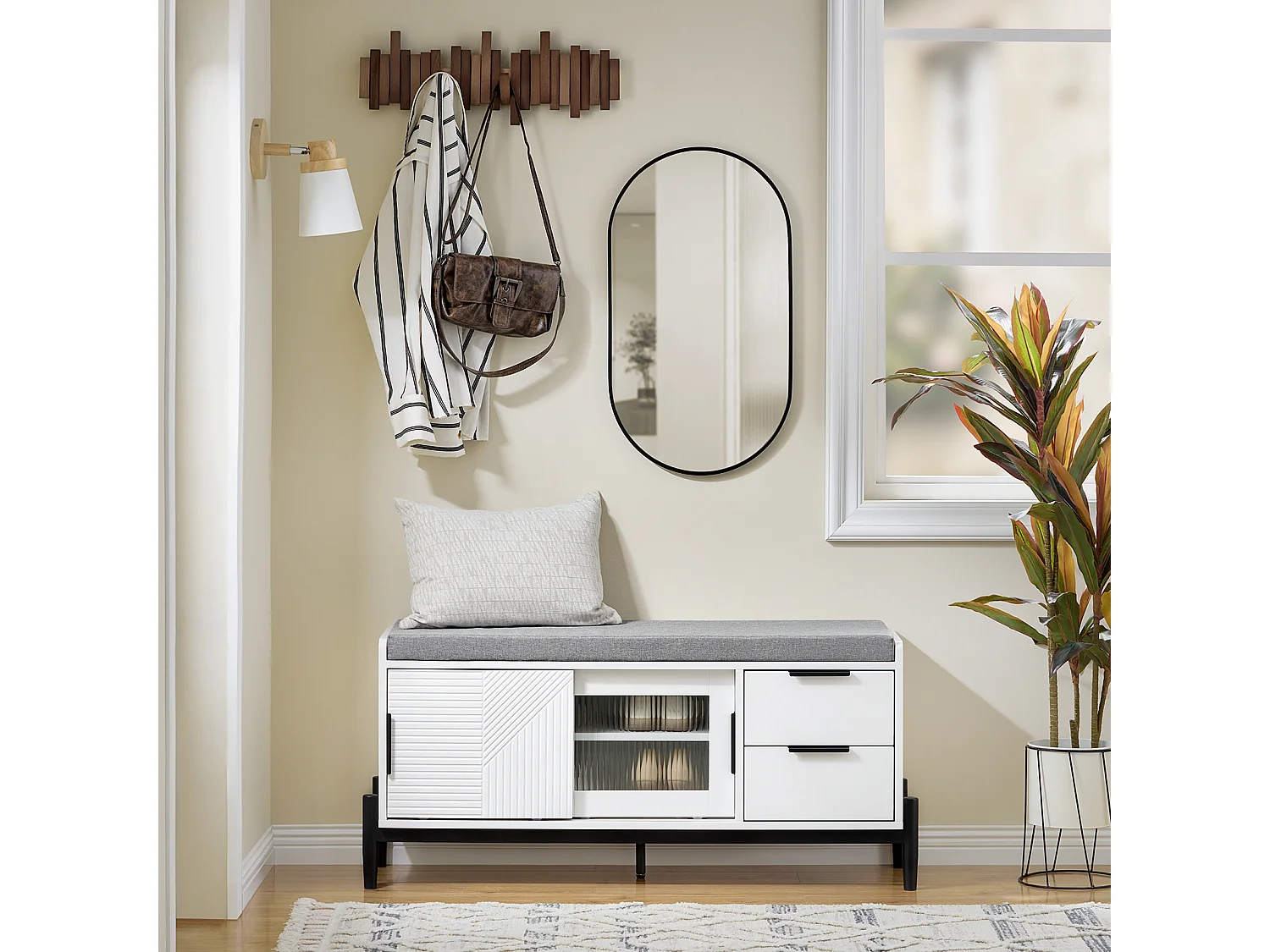 SoBuy Schuhbank FSR187-W