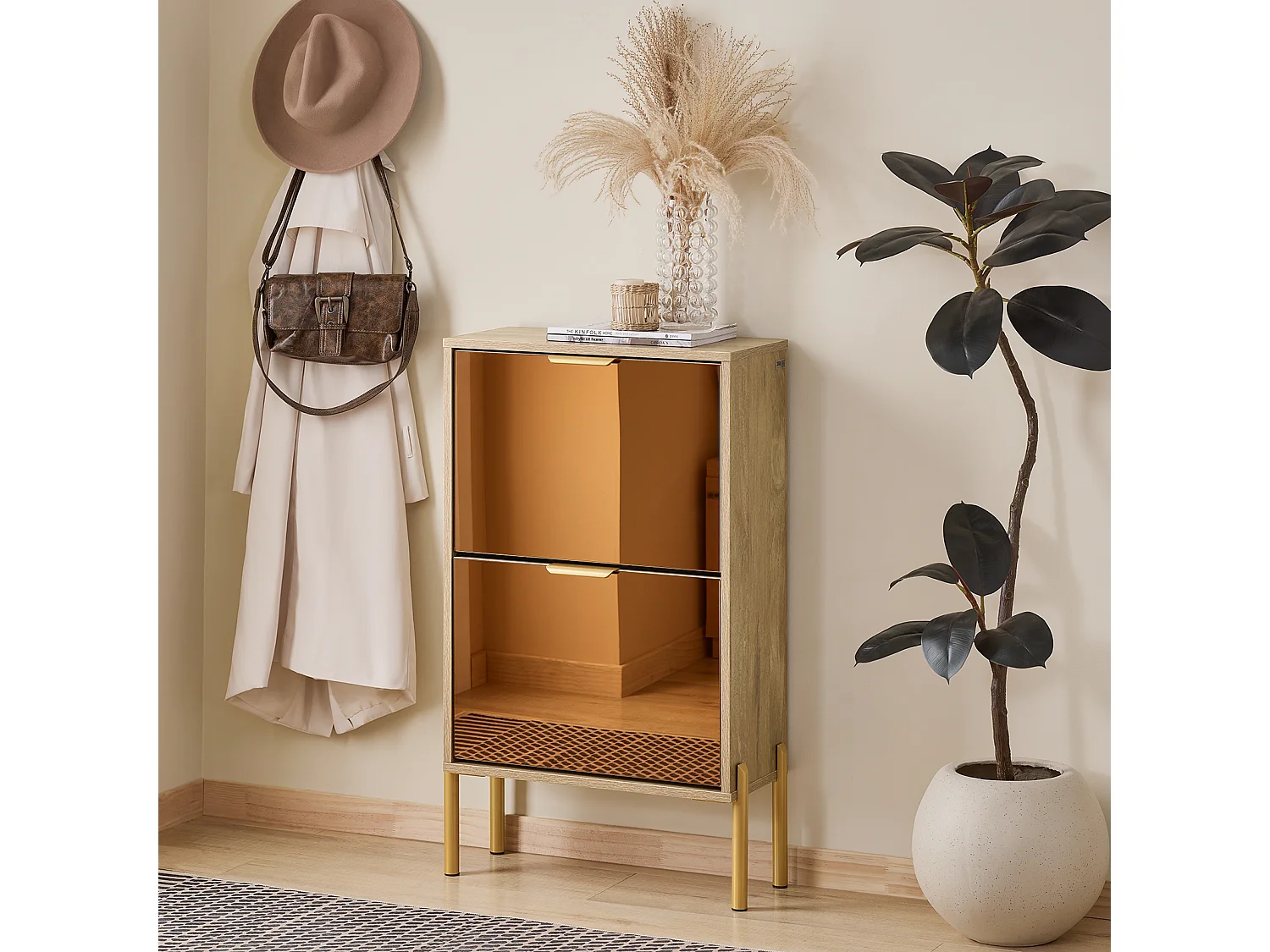 SoBuy armário de sapatos, Armário de sapatos estreito, armário para sapatos FSR181-G