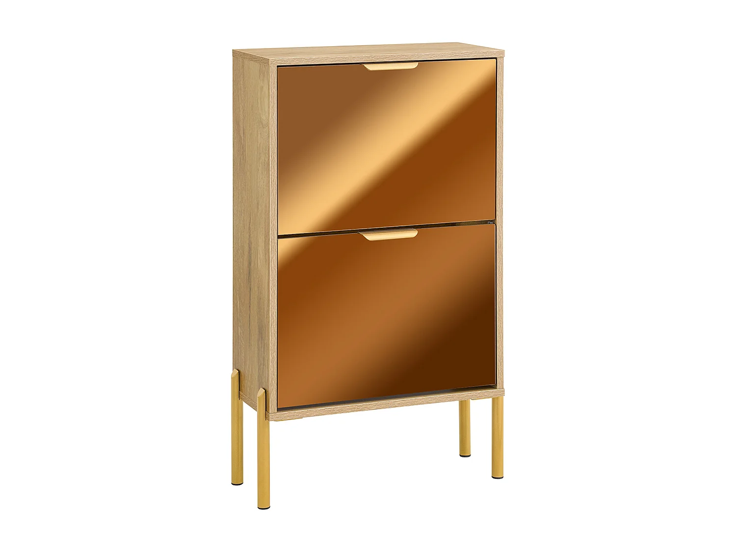 SoBuy FSR181-G Schoenenkast met 2 kleppen schoenenrek schoenenkast smal schoenenrek met 6 legplanken