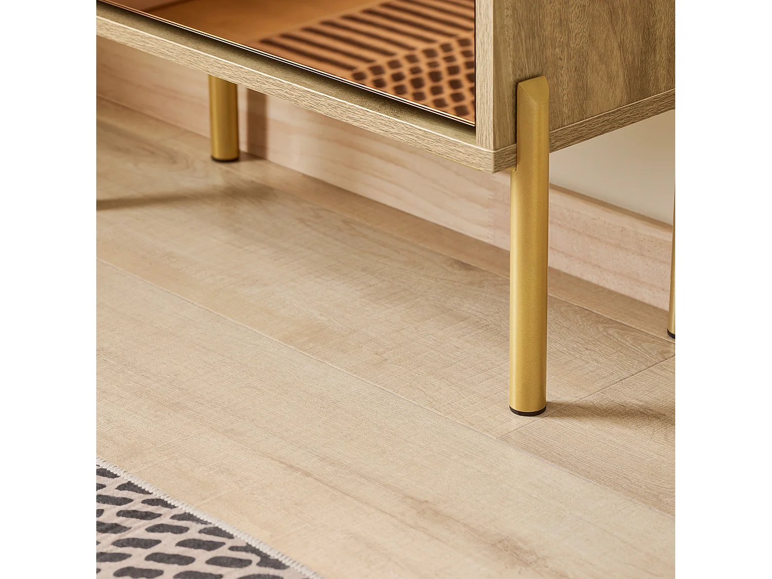 Sapateira SoBuy com 3 portas de vidro Sapateira com 6 prateleiras Sapateira cor dourada 55x24x124cm FSR181-H-G