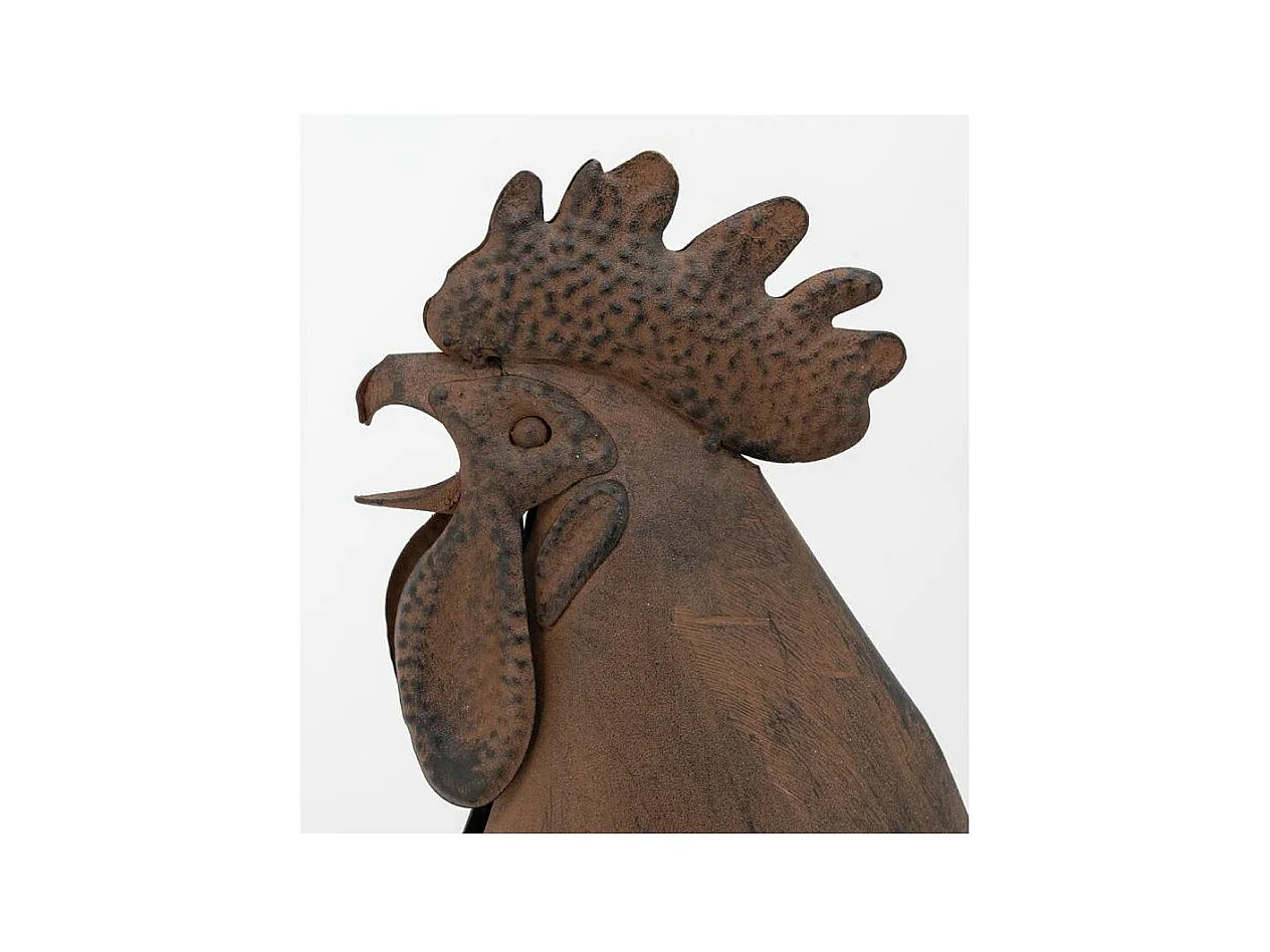Statue décorative en métal vieilli Coq