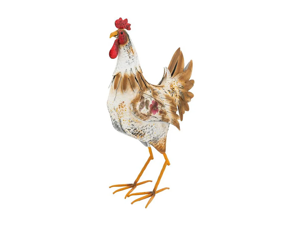 Statue de Coq en métal coloré