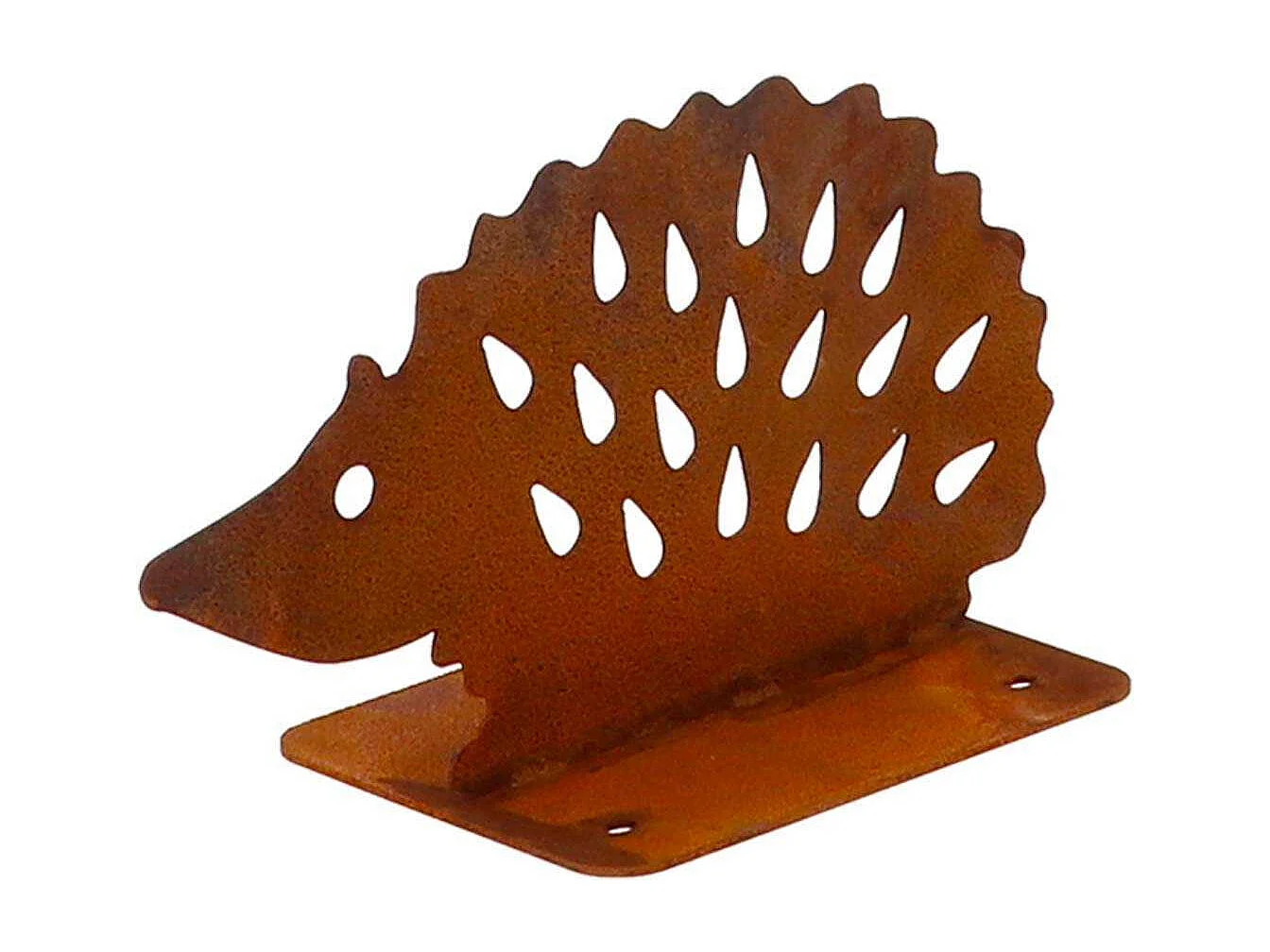 Animal en acier effet rouillé à poser Hérisson