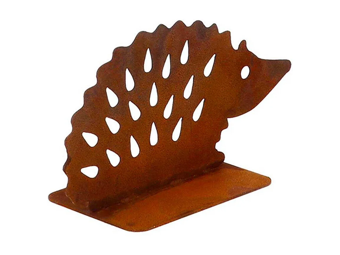 Animal en acier effet rouillé à poser Hérisson