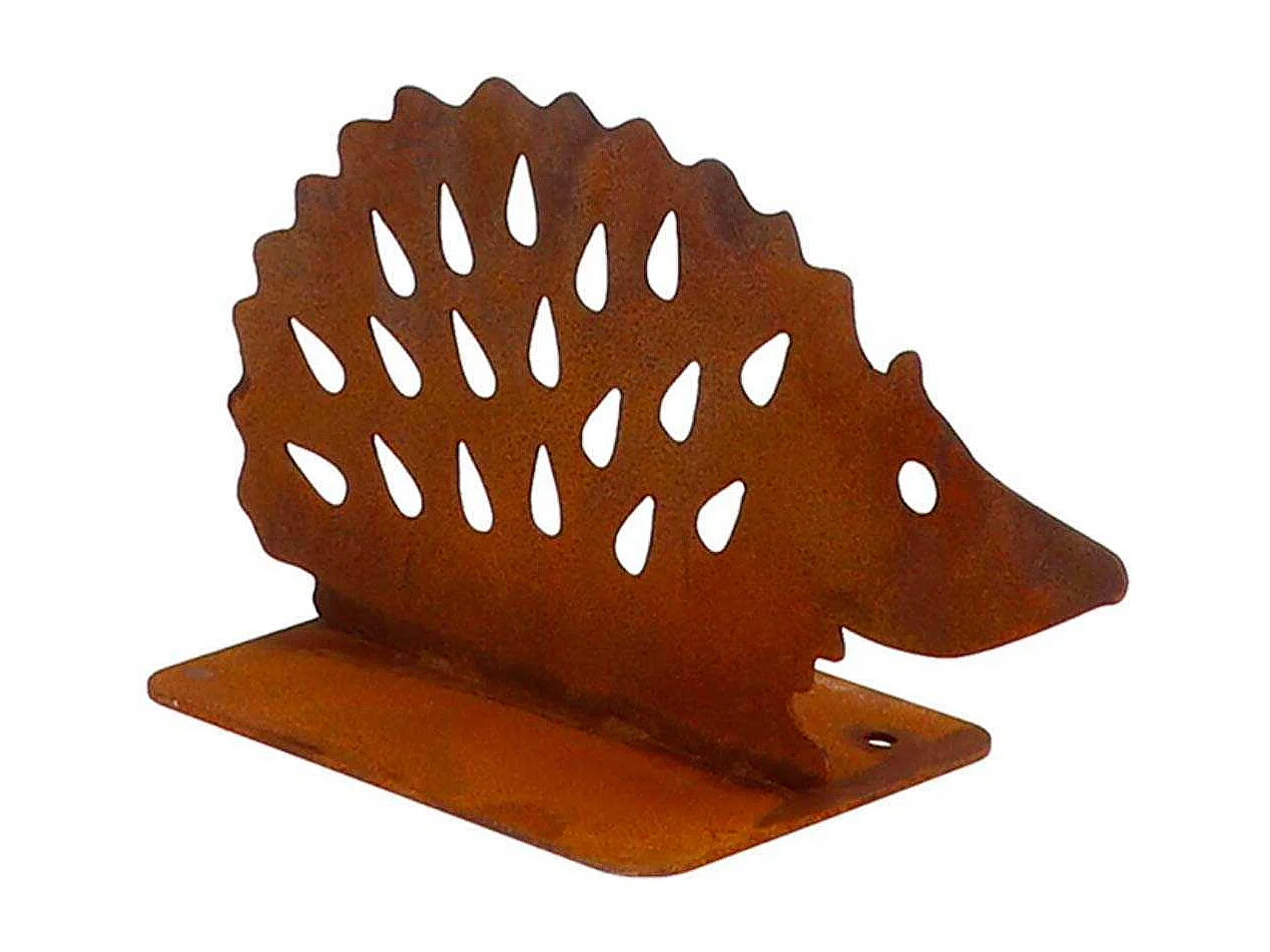 Animal en acier effet rouillé à poser Hérisson