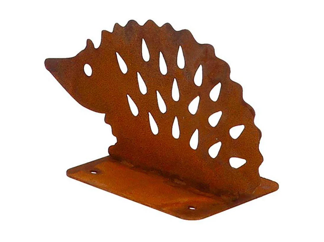 Animal en acier effet rouillé à poser Hérisson