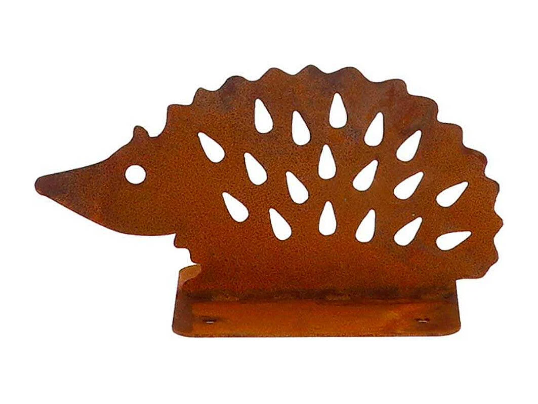 Animal en acier effet rouillé à poser Hérisson