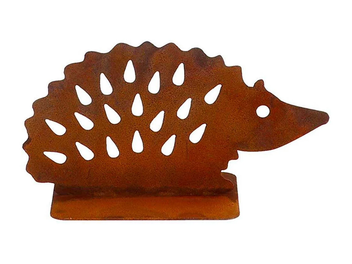 Animal en acier effet rouillé à poser Hérisson