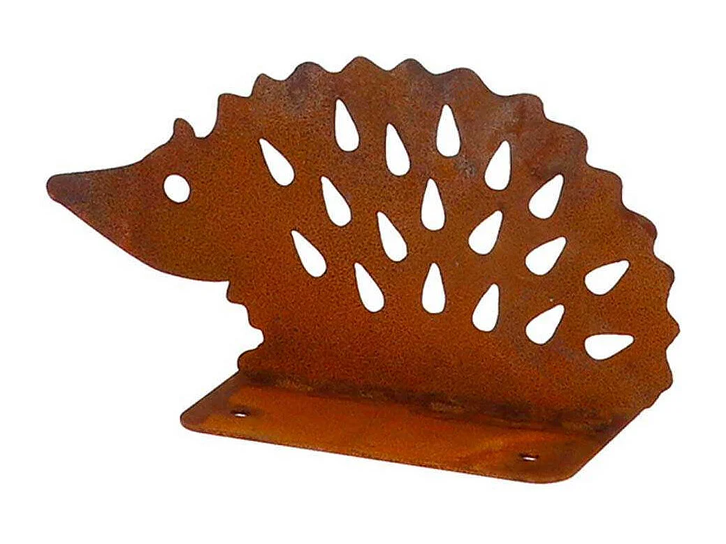 Animal en acier effet rouillé à poser Hérisson