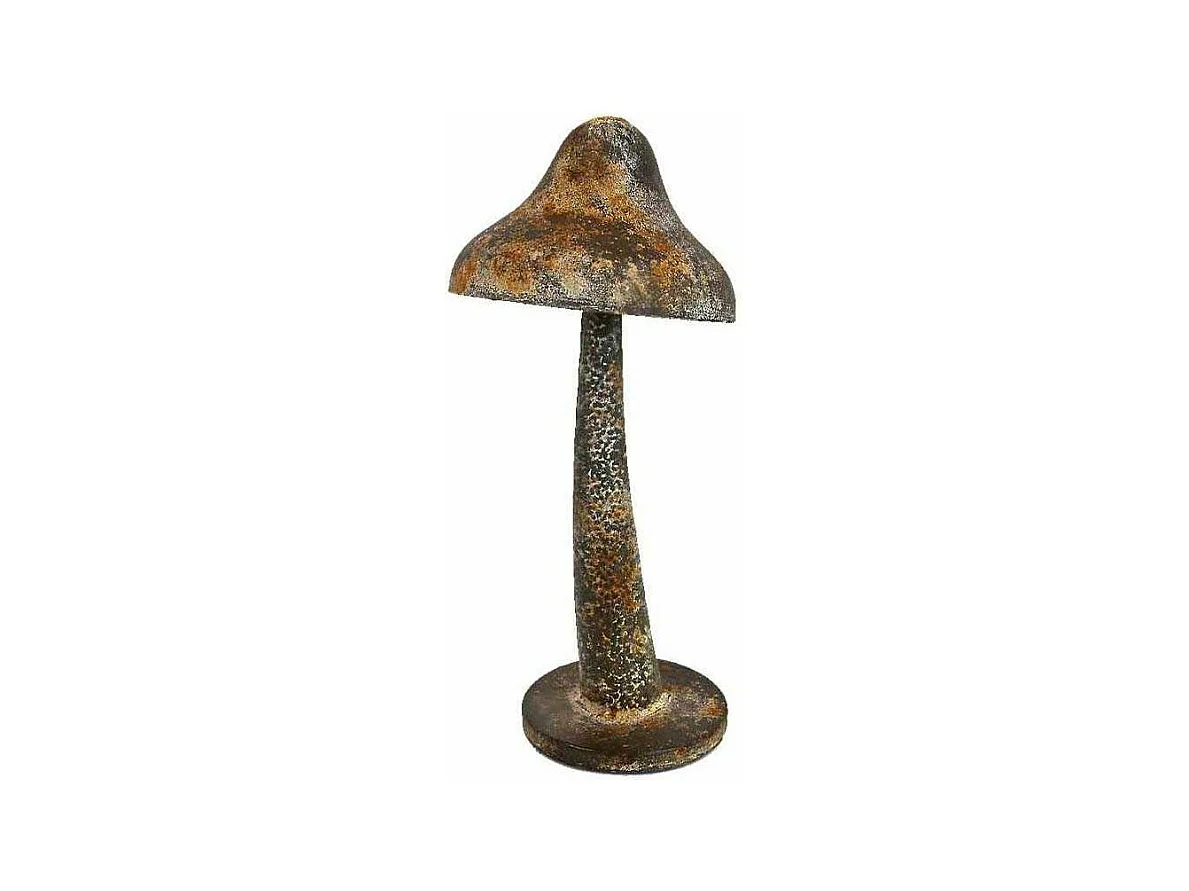 Champignon en fer patiné 14 x 27 cm