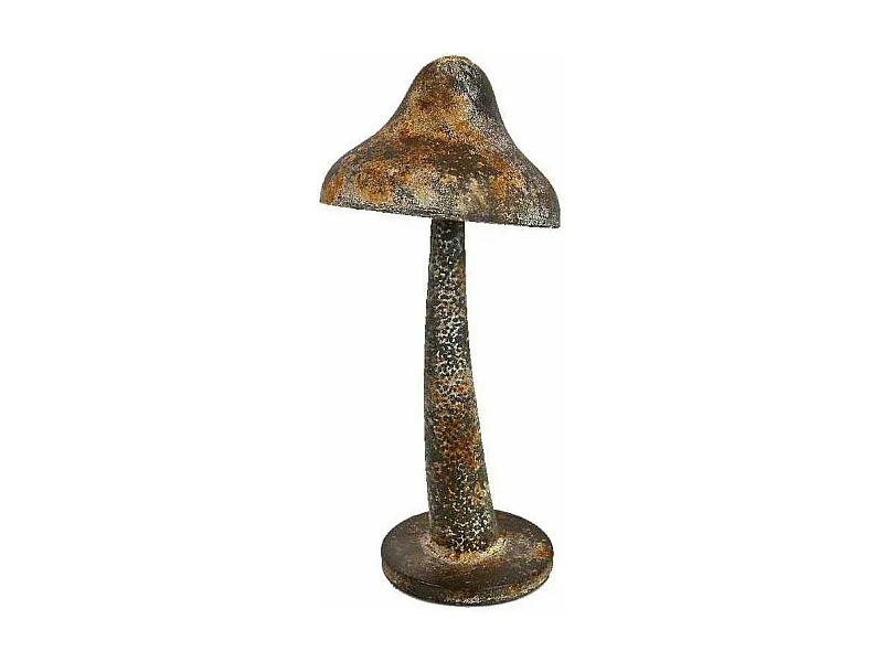 Champignon en fer patiné 14 x 27 cm